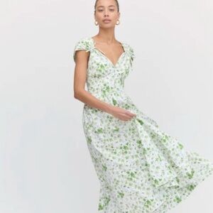 NWT Hill House Sweet Pea Green Floral Dress